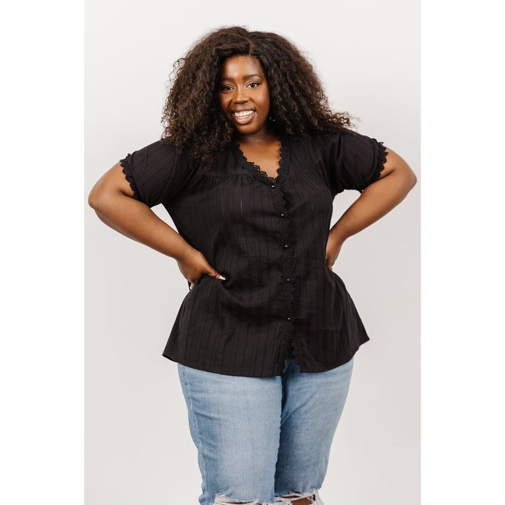 Baltic Born Sloane Button Top | Black Size SS - Picture 4 of 5